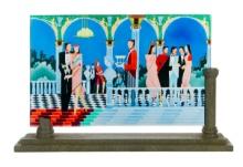 Style of Giancarlo Impiglia (American, b.1940) 'The Grand Party' Painted Glass