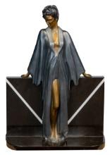 Patrick Nagel (American, 1945-1984) 'Standing Lady' Bronze Sculpture