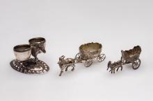 Sterling Silver and European Silver (800) Salt Cellar Assortment