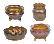 Louis Comfort Tiffany Favrile Glass Salt Cellar Assortment