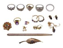 Gold and Sterling Silver Jewelry Assortment