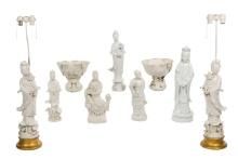Chinese Blanc De Chine Porcelain Figurine Assortment
