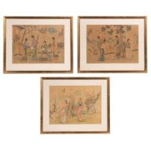 Chinese Watercolors on Silk