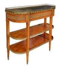 Louis XVI Style Marble Top Console Table