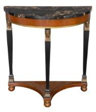 Demilune Marble Top Table