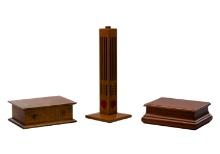 After Stickley Desk Boxes and Roycroft Candleholder