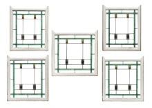 Chicago Bungalow Leaded Stained Glass Window Assortment