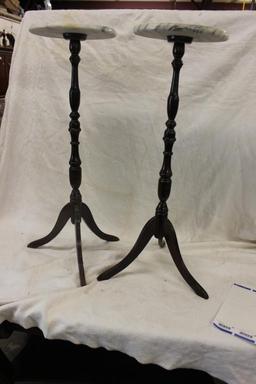 MATCHING PR. OF MARBLE TOP STANDS