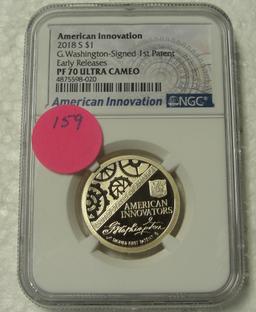 2018 AMERICAN INNOVATION SILVER DOLLAR - GRADED PF70 ULTRA CAMEO