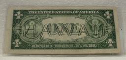 1935-A ONE DOLLAR SILVER CERTIFICATE - BROWN SEAL, HAWAII