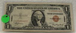 1935-A ONE DOLLAR SILVER CERTIFICATE - BROWN SEAL, HAWAII