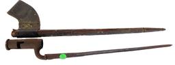 Bayonet w/scabbard, bayonet does not fit scabbard