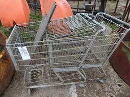 (2) METAL SHOPPING CARTS