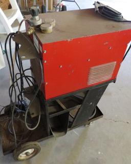 CENTURY 90 AMP 120V WIRE FEED WELDER ON CART, SN#124013