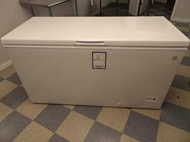 KENMORE CHEST FREEZER, AS NEW COND., MOD. KLFC015MWDO, 60"X26"X34"