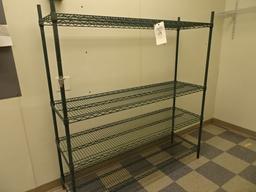 METAL PRODUCT INVENTORY RACK, ADJ. SHELVES, 60"X64"X18"