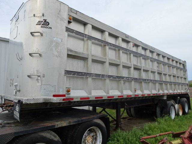 1996 BENSON 34' TIGHT TRI-AXLE HYD. DUMP TRAILER,
