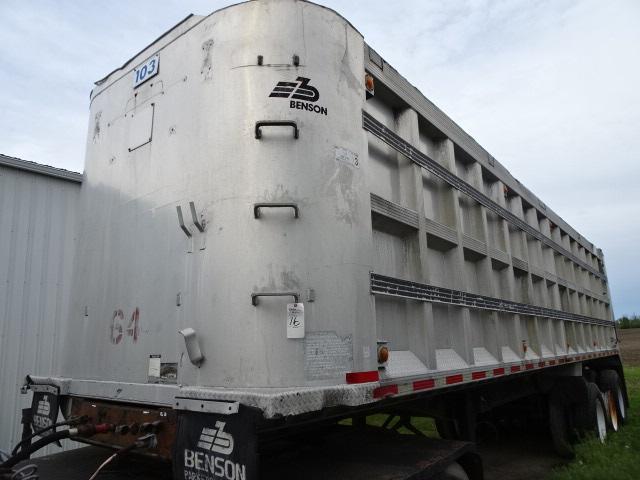 1996 BENSON 34' TIGHT TRI-AXLE HYD. DUMP TRAILER,