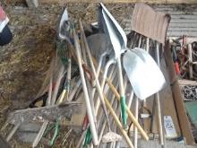 LG. LOT OF YARD & GARDEN HAND TOOLS