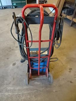 MILLER THUNDERBOLT XL 225 AMP ELEC. ARC WELDER W/ HAND CART