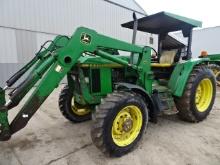1995 JD 6300L MFWD TRACTOR W/640 LOADER 9,382 HRS