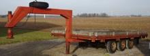 *FARM BUILT 8’X16’ TRI-AXLE GOOSNECK TRAILER
