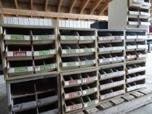 METAL/ POLY PULL OUT DRAWER BOLT BINS W/ CONTENTS OF GOODIES!