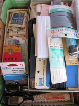 Large sewing lot of trims, binding fasteners, elastic, see images