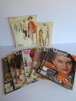 Vogue patterns and interesting Vogue pattern fashion books with material samples