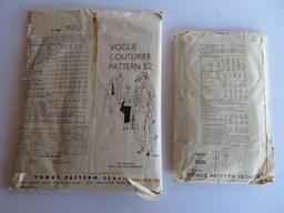 Vogue patterns and interesting Vogue pattern fashion books with material samples