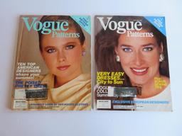 Vogue patterns and interesting Vogue pattern fashion books with material samples