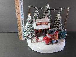 Three Thomas Kincade light up figures, battery operated