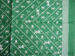 Assorted colored and patterned scarves, cotton and poly, rayon/silk
