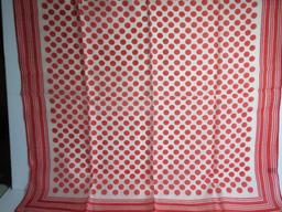 Assorted colored and patterned scarves, cotton and poly, rayon/silk