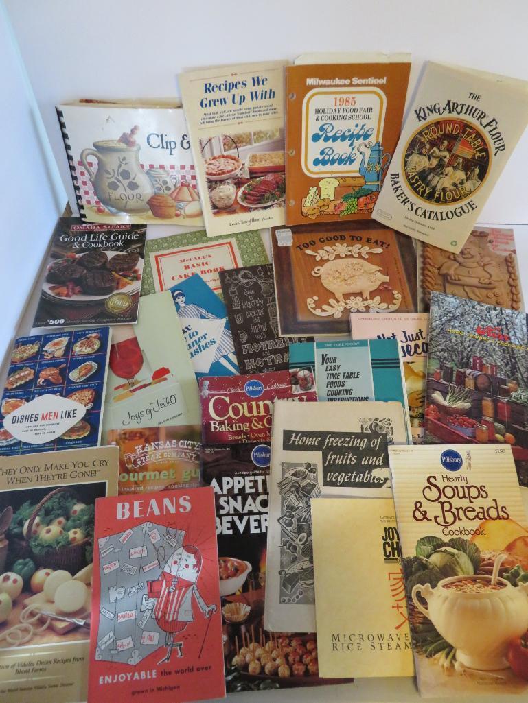 Assorted Vintage cookbooks and cooking booklets