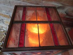 Lovely stainglass horse lamp, 13", working
