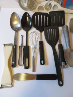 Assorted kitchen utensils