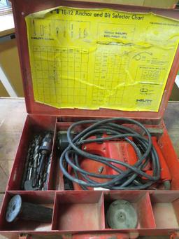 Hilti Hammer Drill TE 12, pneumatic, with case