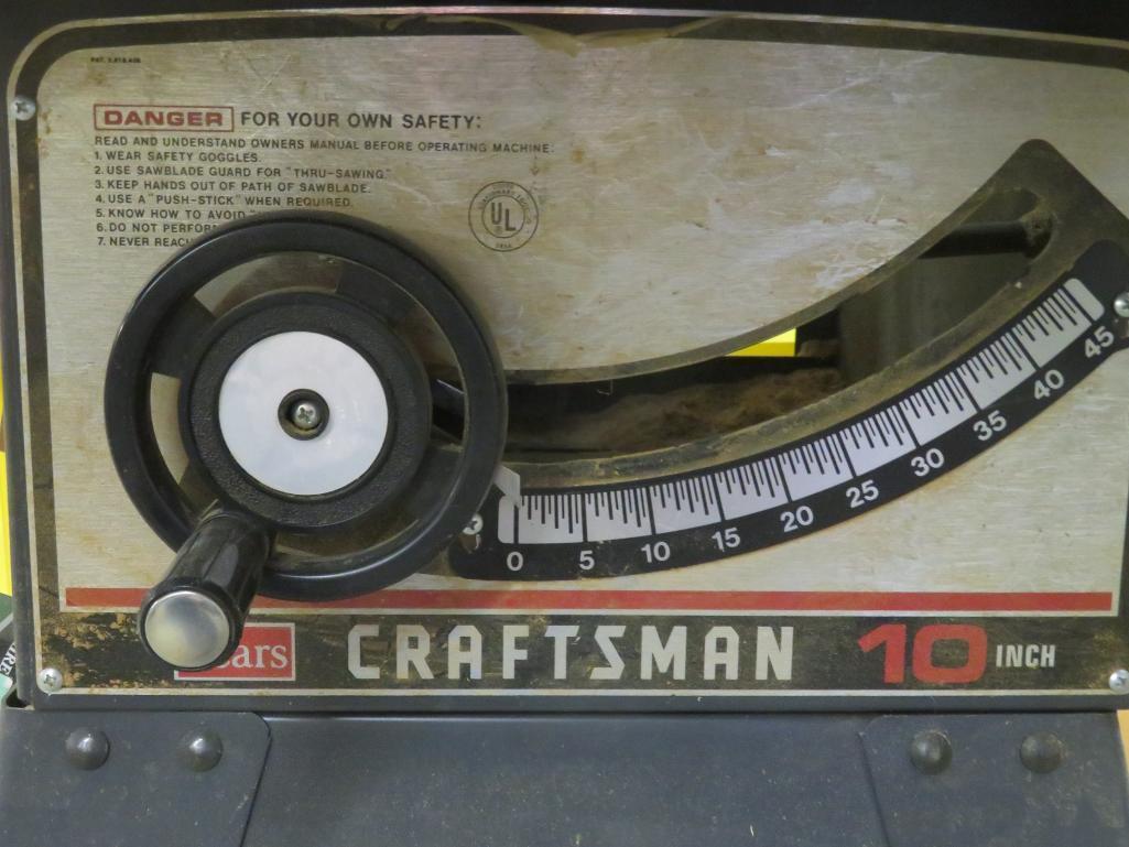 Craftsman 10" table saw with accessories