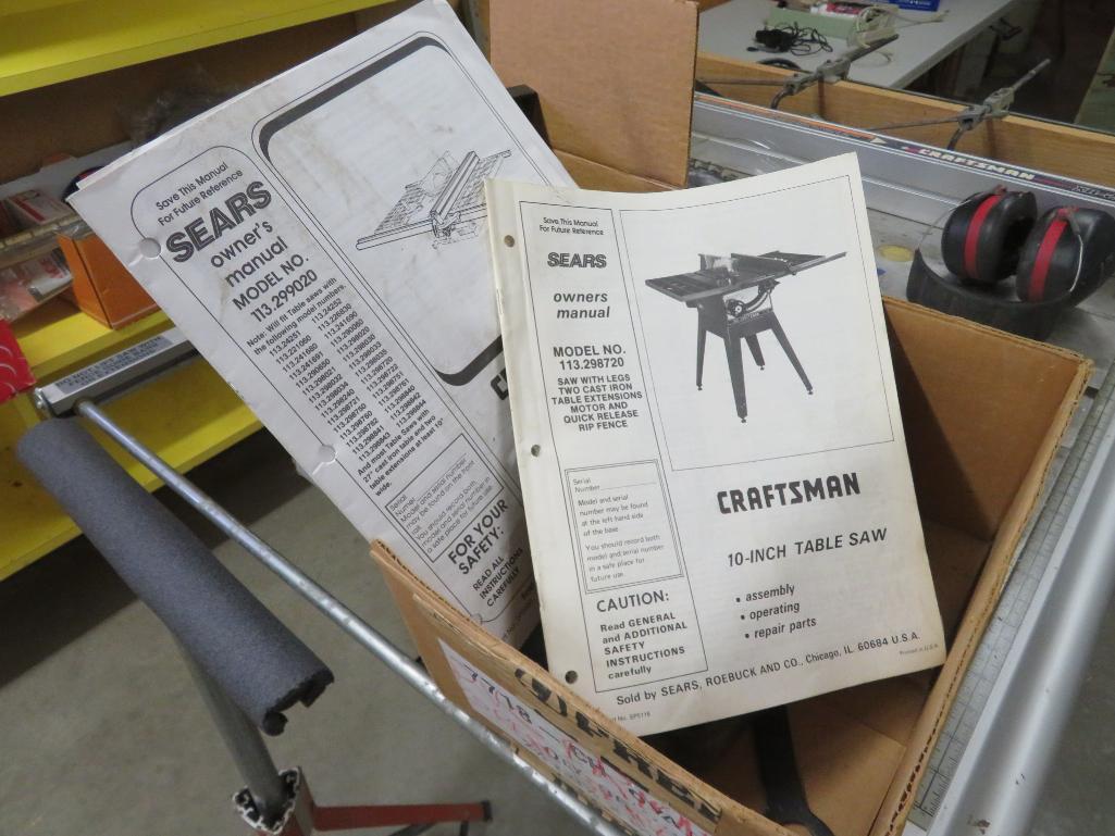 Craftsman 10" table saw with accessories
