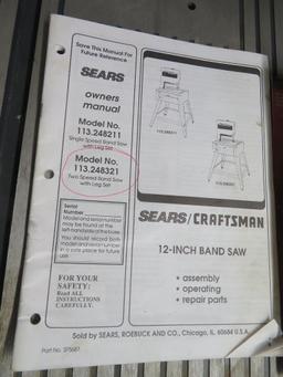 Craftsman 12" two speed band saw