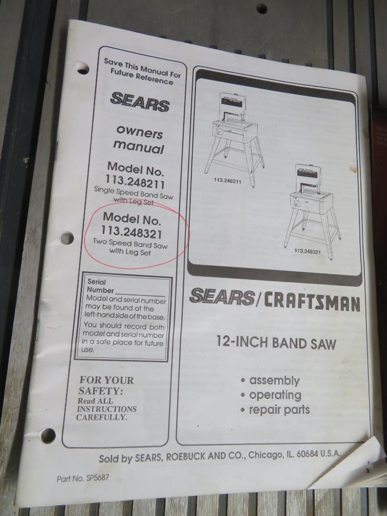 Craftsman 12" two speed band saw