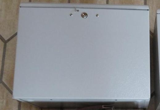 Three metal file boxes and fire safe