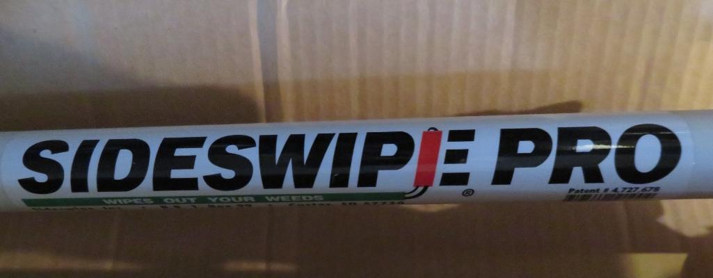 Large weed control lot with sideswipe Pro applicator