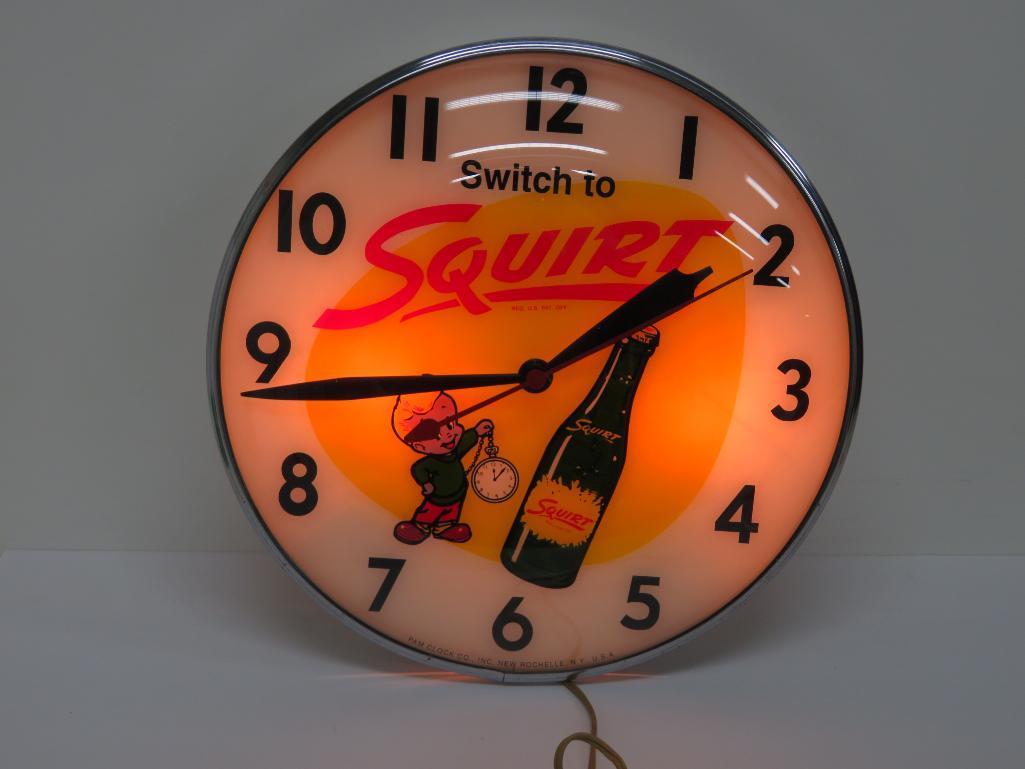 Squirt clock, works, Switch to Squirt, 14 1/2"