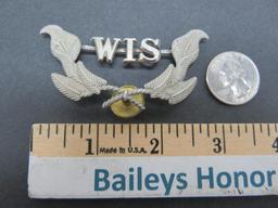 Wisconsin Military Hat Emblem, 3"