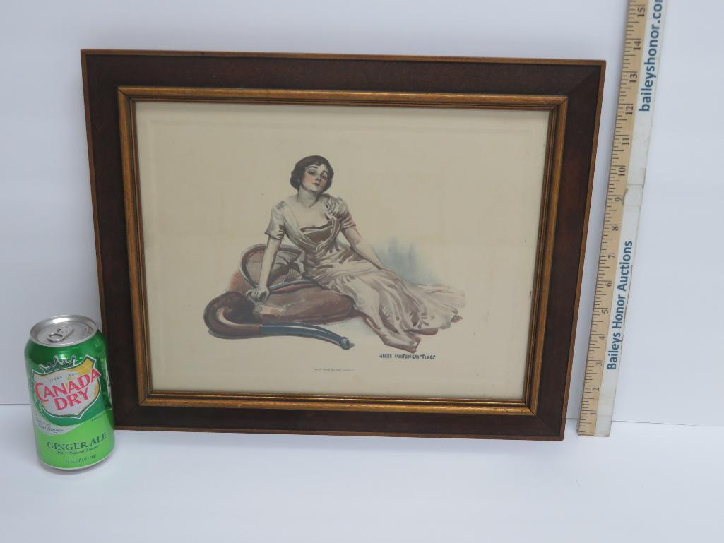 James Montgomery Flagg artwork, What more do you Want?, framed 16" x 13 1/4"