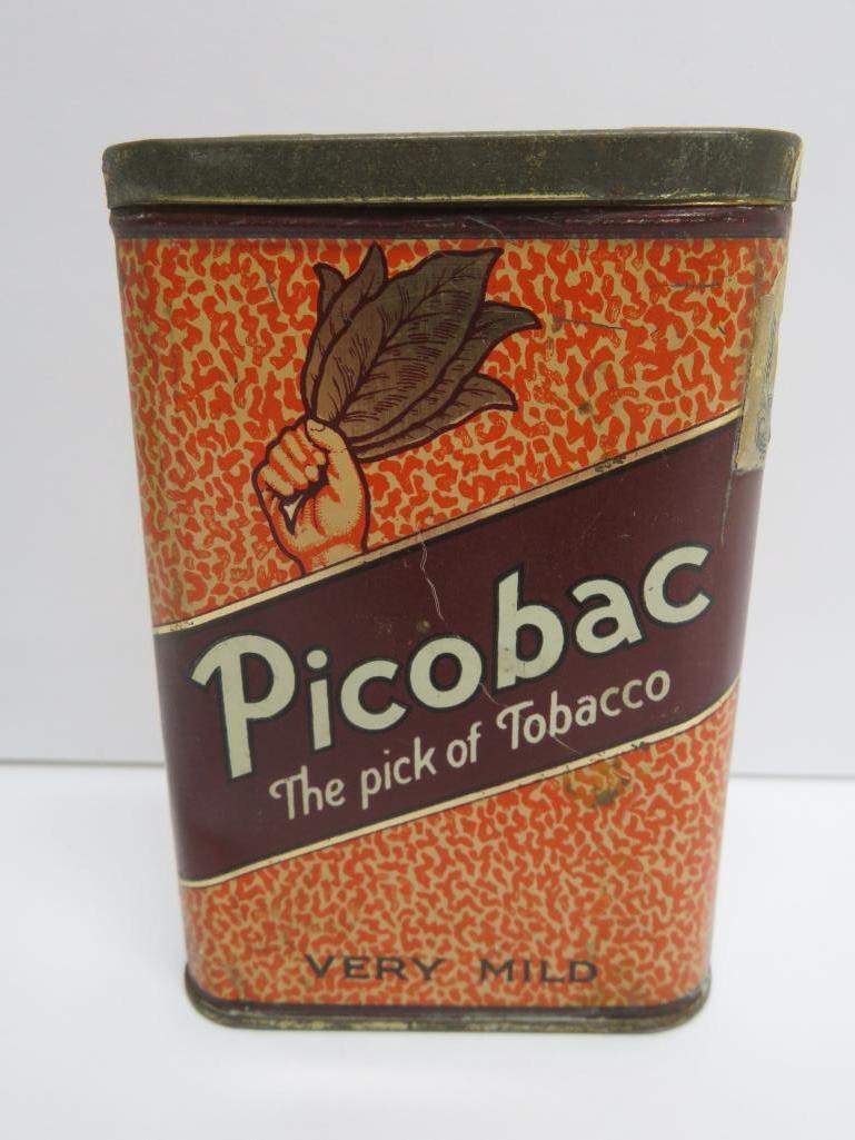 Picobac pocket tobacco tin, pipe and cigarette, Imperial, 3" x 4 1/2"