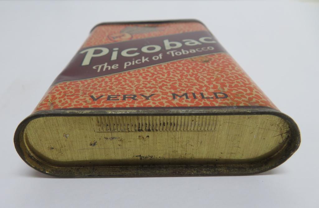 Picobac pocket tobacco tin, pipe and cigarette, Imperial, 3" x 4 1/2"