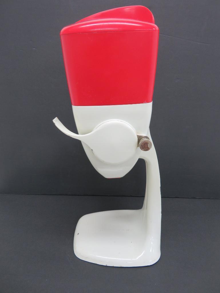 Carnation Hot Chocolate soda fountain counter top dispenser, 18", c 1950's